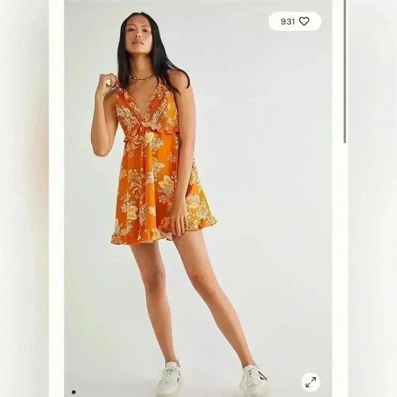 Free People Cord Looking Glass Mini Dress Like New - Picture 2 of 4